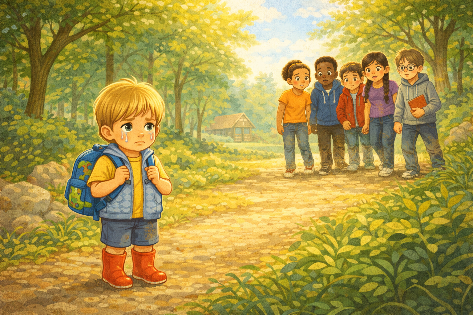 Lost boy Theo on the trail